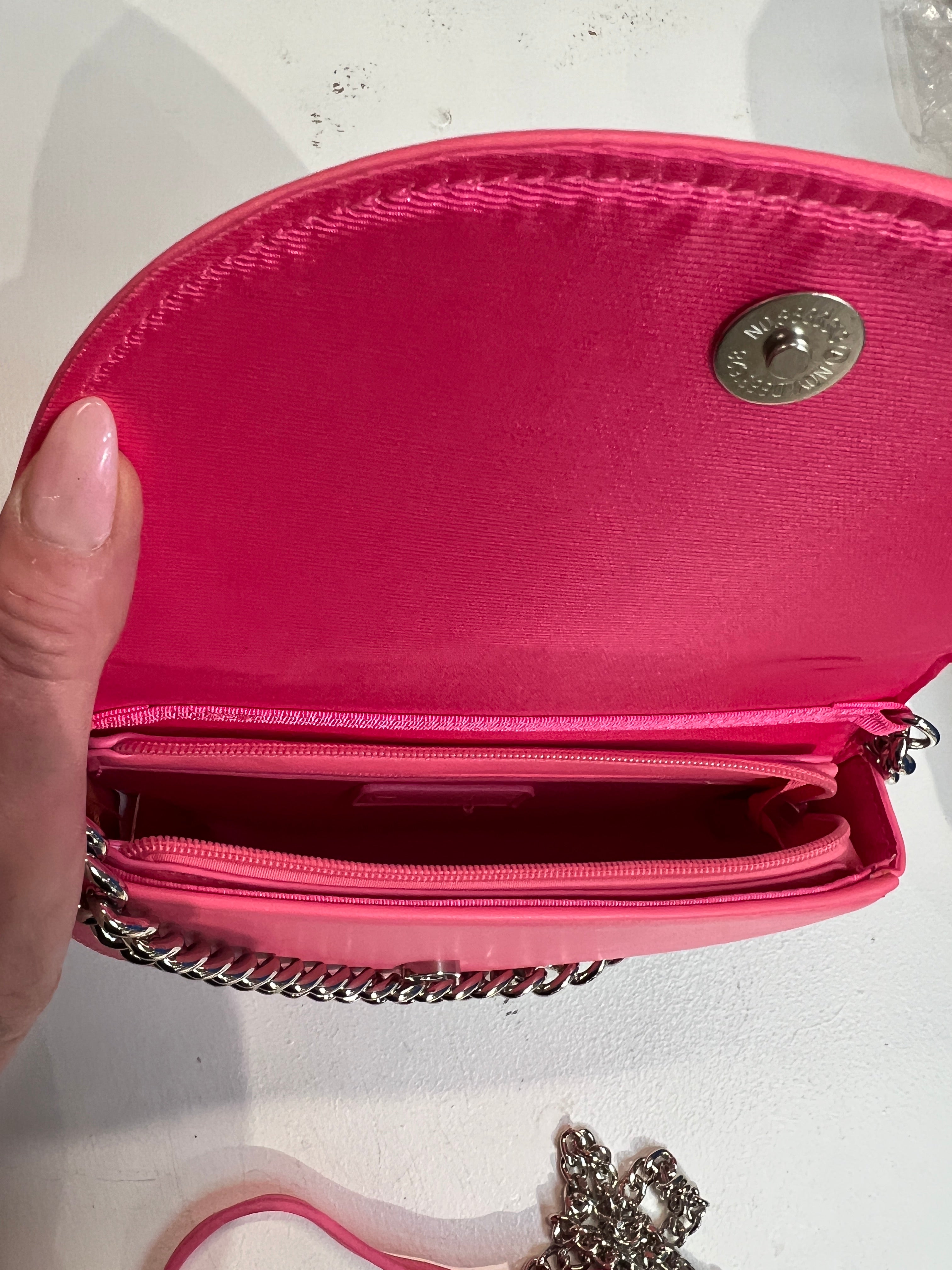 Rose - Lille håndtaske med similitensten og sølv kæde